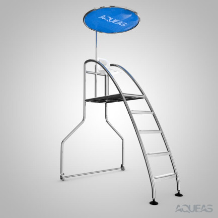 AQUEAS Lifeguard Chair, Equipment, AQ-LSC004, Stainless Steel, Shade Cloth