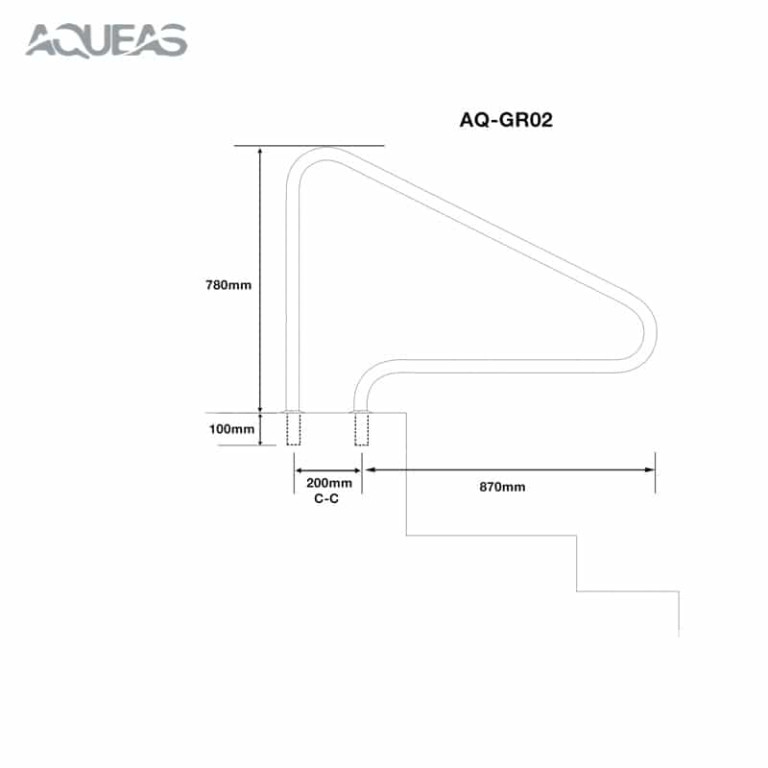 Grab Rail Model GRAB RAILS, model AQ-GR02 | AQUEAS