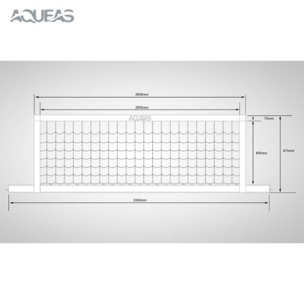 AQUEAS Water Polo Goals Regulation AQ-WPG001, Blue, Line Drawing (FV)