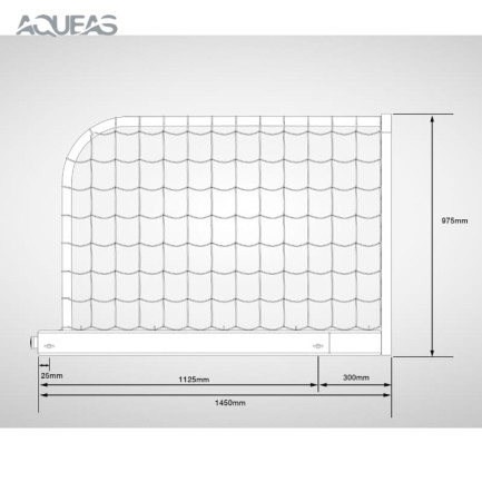 AQUEAS Water Polo Goals Regulation AQ-WPG001, Blue, Line Drawing (SV)