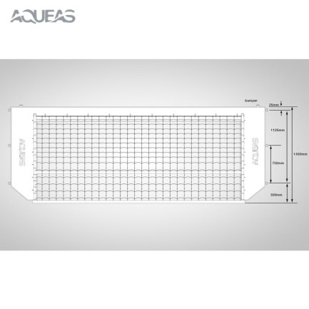 AQUEAS Water Polo Goals, Regulation, AQ-WPG001, White, Line Drawing (TV)